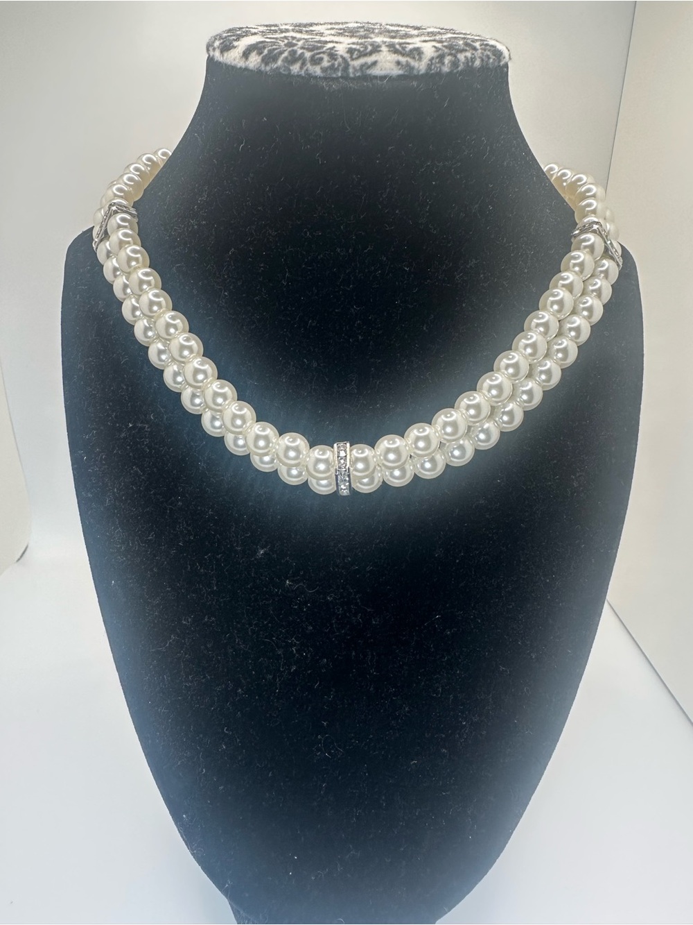 paparazzi Pearl Double Strand Choker Necklace
